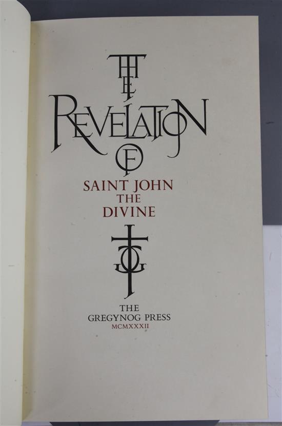 Gregynog Press - Newtown, Wales - The Revelation of St John the Devine,